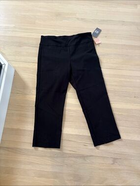 Elliott Lauren Solid Black Cropped Ankle Pants